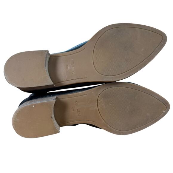 Nine West Nesrin Black Pebble Leather Ankle Boots Booties Chelsea Shoes sz 9 M - Picture 15 of 16